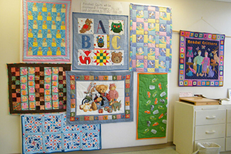 Quilts made by senior living residents