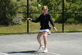 Tennis played at a retirement community