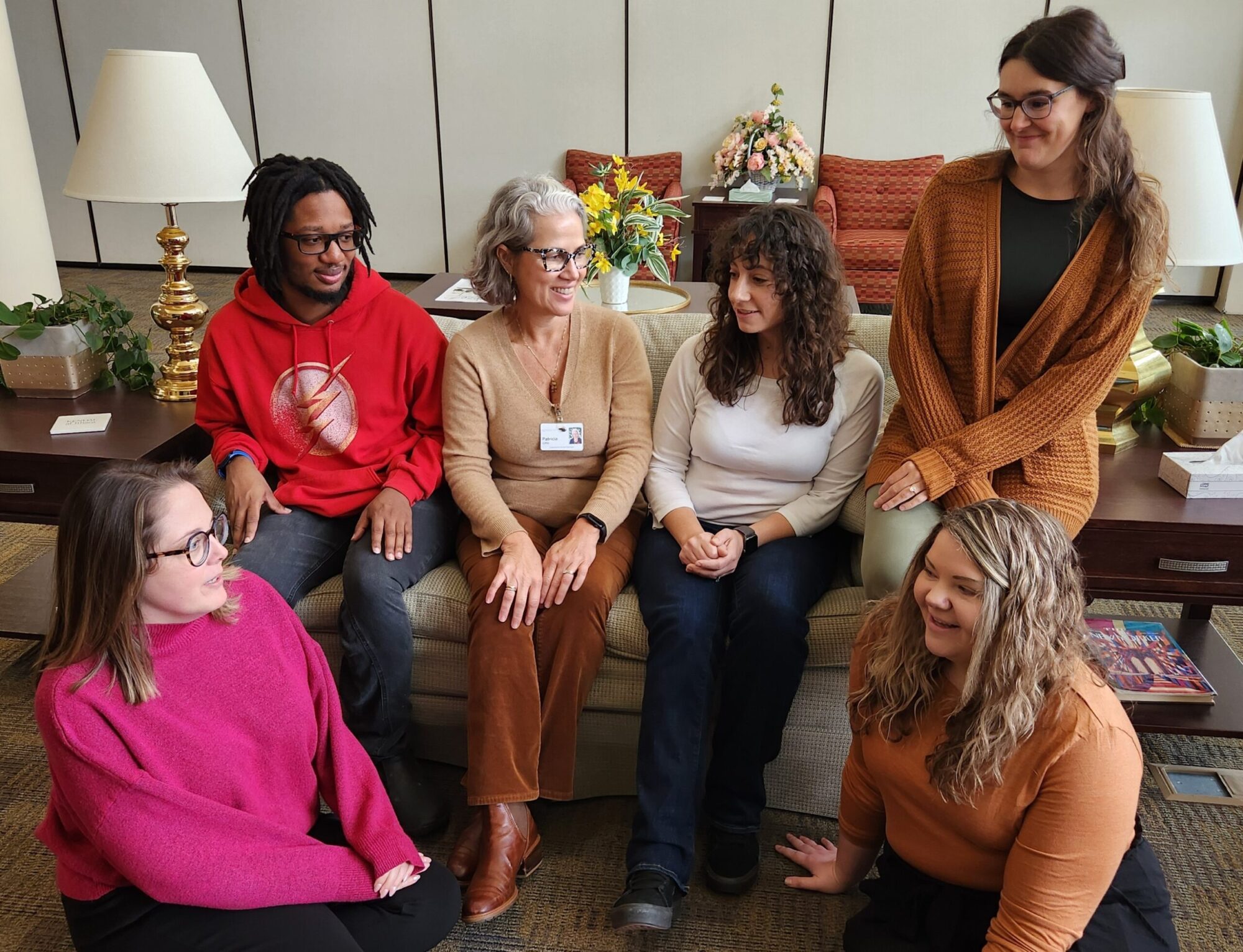 Megan meets with recipients of Employee Futures Fund