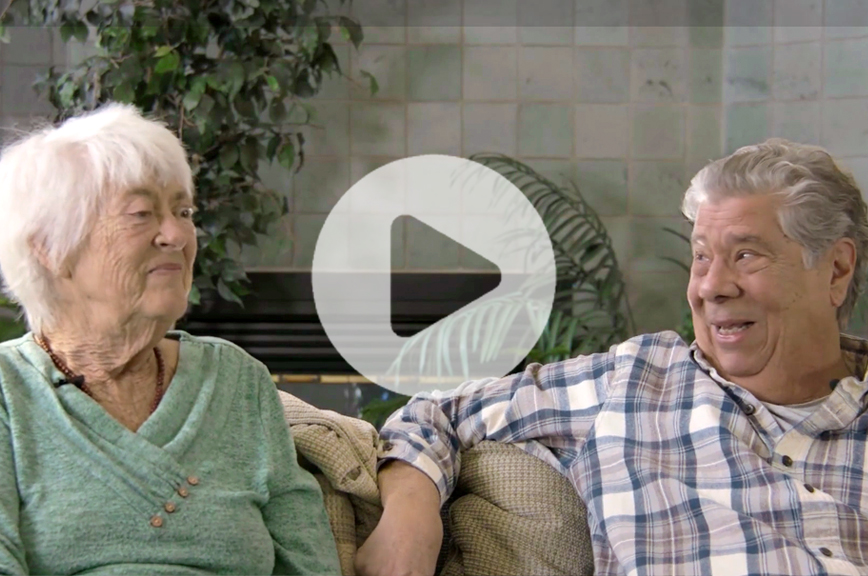 A couple smiles joyfully as they talk about why they love living at Kendal. Click for the video about what makes Kendal special.