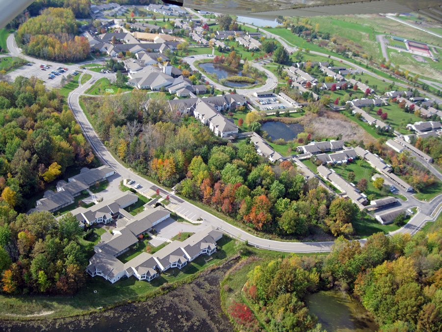 Lifestyle 1 - campus aerial - Kendal at Ithaca